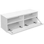 vidaXL Meubles TV 2 Pièces Bois d’ingénierie 95x35x36 cm Blanc