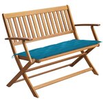 vidaXL Banc de jardin avec coussin 120 cm Bois d'acacia massif
