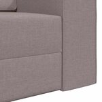 vidaXL Canapé-Lit Taupe 245 x 78 x 77 cm Velours