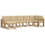 vidaXL Ensemble de canapés d'extérieur 7 pc Blanc et Beige Polyester