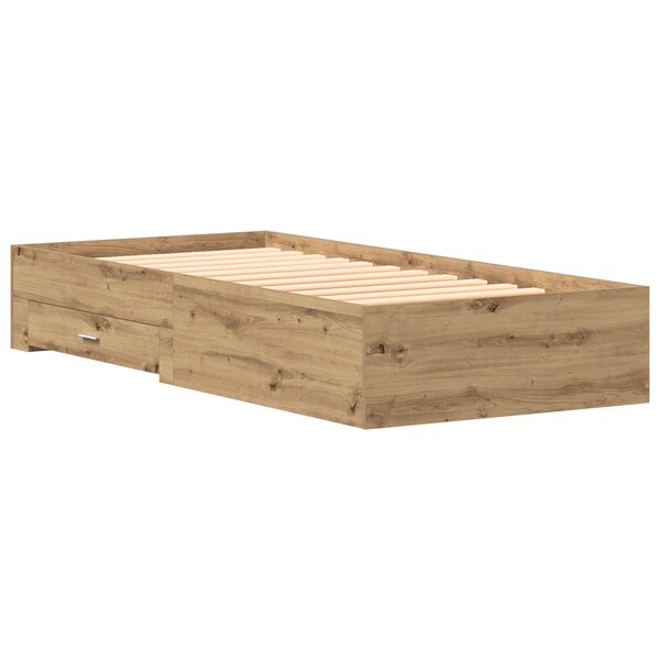 Lit vidaXL Artisan Chêne 90x190 cm Bois d'ingénierie
