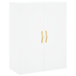 vidaXL Buffet haut Blanc 69 5x34x180 cm Bois d'ingénierie
