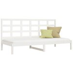 vidaXL Lit de jour sans matelas blanc 80x200 cm bois de pin massif