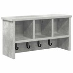 vidaXL Porte-manteau mural avec étagère Gris béton 50 x 16 x 26 cm