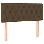 vidaXL Sommier à lattes de lit et matelas et LED Marron foncé 90x200cm