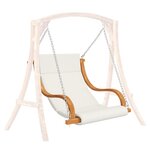 vidaXL Balancelle sans balançoire et coussin Bois courbé