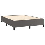 vidaXL Sommier à lattes de lit avec matelas Gris 140x190 cm Similicuir