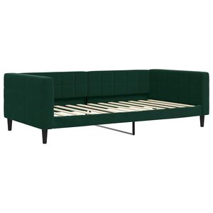 vidaXL Lit de repos sans matelas vert foncé 100x200 cm velours