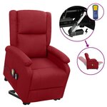vidaXL Fauteuil de massage Rouge bordeaux Tissu