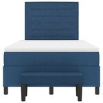 vidaXL Lit à ressorts avec matelas Bleu 120 x 200 cm tissu