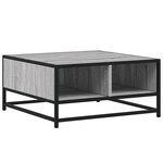 vidaXL Table basse sonoma gris 60 5x60 5x30 cm bois d'ingénierie/métal