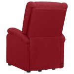vidaXL Fauteuil de massage Rouge bordeaux Tissu