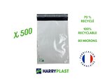 500 Enveloppes plastique opaques 80 microns n°2 - 245x325mm