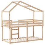 vidaXL Lit superposé sans matelas 90x190 cm bois de pin massif