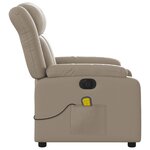 vidaXL Fauteuil de massage inclinable électrique cappuccino similicuir