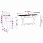 vidaXL Ensemble de salle à manger pour jardin 7 Pièces Marron