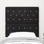 vidaXL Tête de lit LED noire en velours de 80 cm