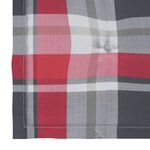 vidaXL Chaises de jardin lot de 8 et coussins carreaux rouge Bois teck