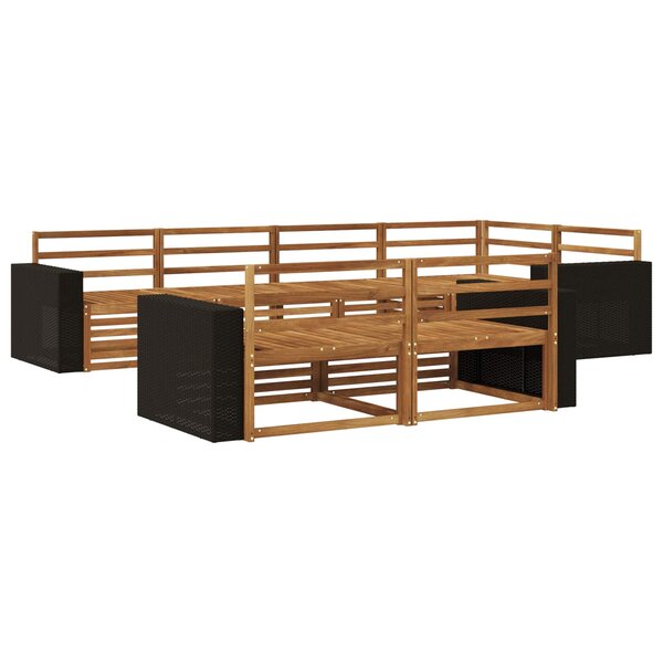 vidaXL Ensemble de canapés d'extérieur 7 Pièces Naturel