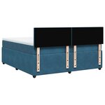 vidaXL Sommier à lattes de lit et matelas Bleu 200x200 cm velours