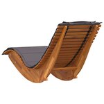 vidaXL Chaises longues à bascule avec coussins 2 Pièces en bois d'acacia