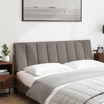vidaXL Coussin de tête de lit taupe 160 cm tissu