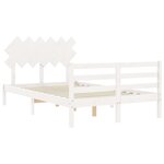 vidaXL Cadre de lit sans matelas blanc 120x200 cm bois massif