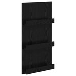 vidaXL Étagère à magazines avec étagère Chêne noir 51 x 11 x 102 cm