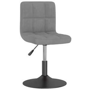 vidaXL Tabouret de bar pivotant Gris clair Velours