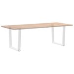 vidaXL Pieds de table à manger en forme de V  2 pièces  blanc  80 x (72-73 3) cm  acier
