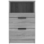 vidaXL Tables de chevet 2 Pièces Sonoma gris Bois d'ingénierie