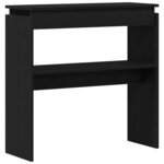 vidaXL Table console Chêne noir 80 x 30 x 80 cm Bois d'ingénierie