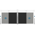 Tectake Paravent rétractable double - 180 x 600 cm