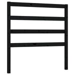 vidaXL Tête de lit Noir 106x4x100 cm Bois massif de pin