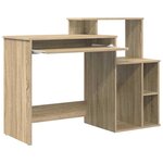 vidaXL Bureau avec Rangement Chêne sonoma 120.5 x 44 x 88.5 cm
