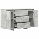 vidaXL Buffet Gris béton 120 x 41 x 75 cm Bois d'ingénierie
