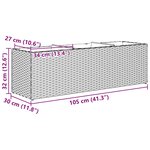 vidaXL Jardinières avec 3 pots 2 Pièces gris 105x30x32 cm résine tressée