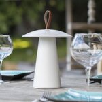 Lampe de table sans fil led fungy blanc aluminium h29cm