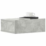 vidaXL Tables de chevet flottantes 2 Pièces Gris béton Bois d'ingénierie