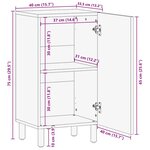 vidaXL Buffet 40x33 5x75 cm bois de manguier brut massif