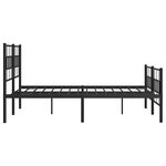 vidaXL Cadre de lit métal sans matelas avec pied de lit noir 150x200cm