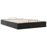 vidaXL Cadre de lit ottoman sans matelas noir 140x190 cm similicuir