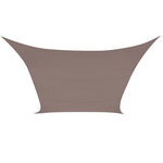 Perel Voile d'ombrage carrée 3 6 m Taupe GSS4360TA