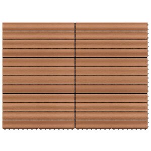 vidaXL Dalles WPC 60x30 cm 6 Pièces 1m² Marron