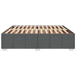 vidaXL Cadre de lit sans matelas gris foncé 200x200 cm tissu