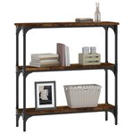 vidaXL Table console chêne fumé 75x22 5x75 cm bois d'ingénierie