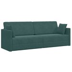 vidaXL Canapé-lit de sol 2 en 1 Vert foncé 213x144x60 cm Velours