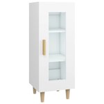 vidaXL Buffet blanc 34 5x34x90 cm bois d'ingénierie