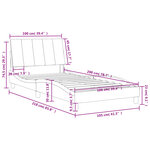 vidaXL Lit avec matelas vert foncé 100x200 cm velours