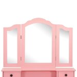vidaXL Ensemble de coiffeuse avec tabouret Rose 80x69x141 cm Paulownia